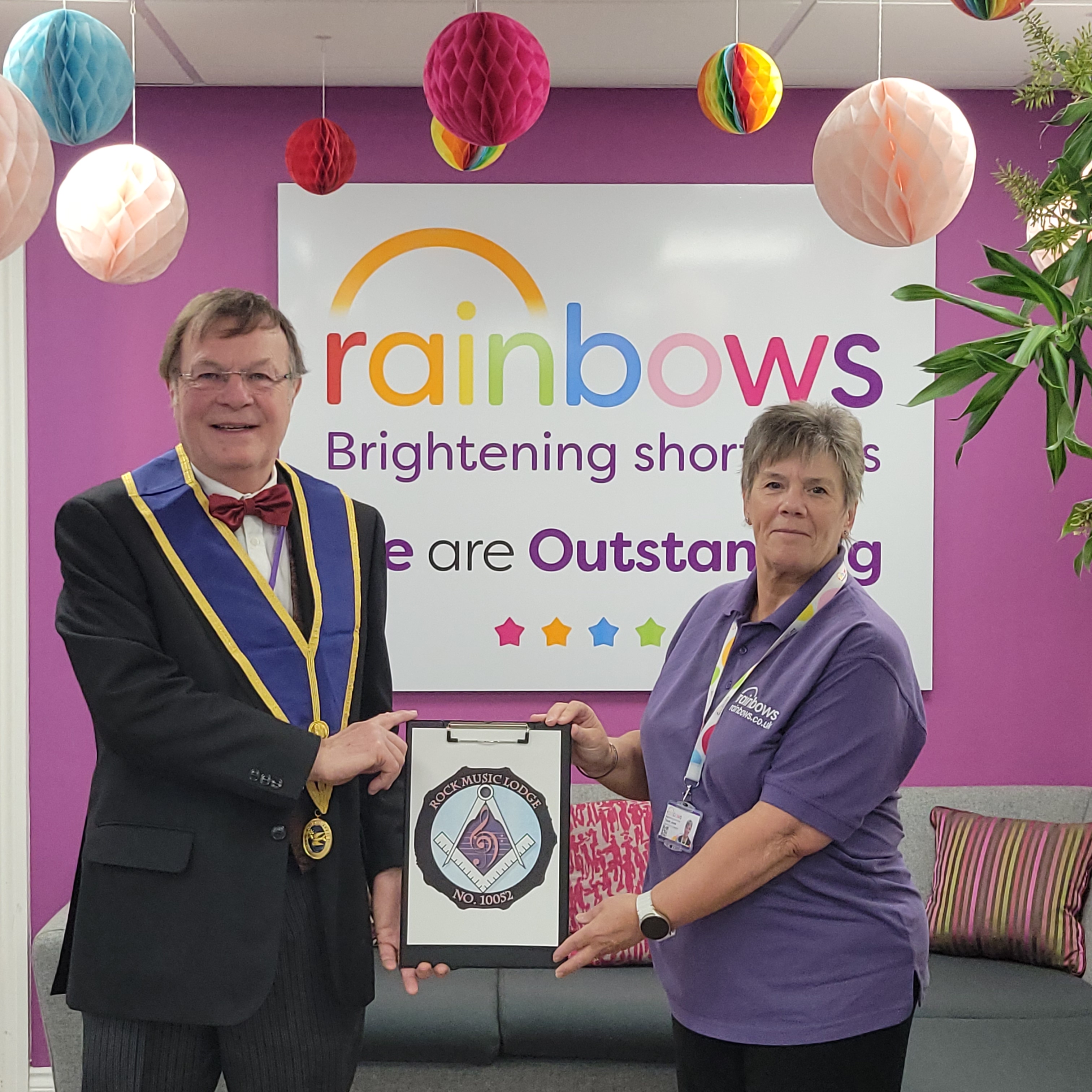 RockMusiclodge.com donating £1500 to rainbows